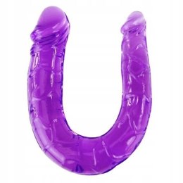 Dildo podwójne BAILE ANAL 35 cm fioletowy