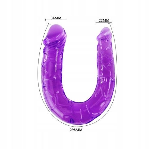 Dildo podwójne BAILE ANAL 35 cm fioletowy