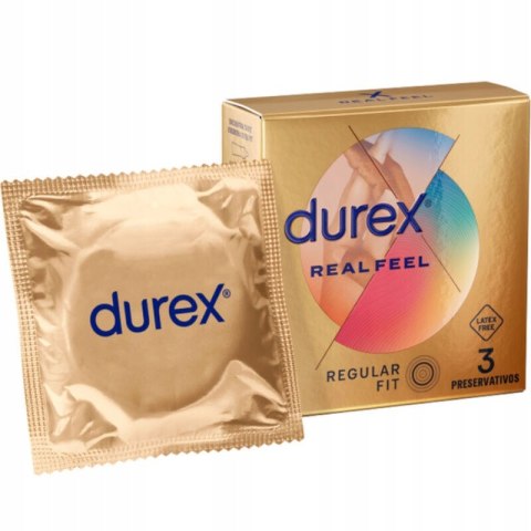 Durex Real Feel 3 szt. prezerwatywy bez lateksu Regular Fit