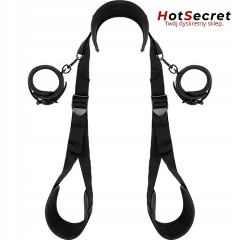 Kajdanki z pasami do nóg i szyi BDSM | regulowane | Fetish Fantasy