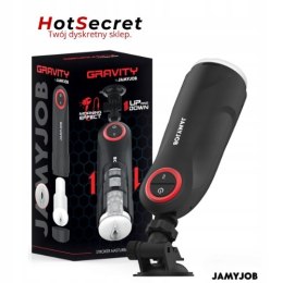 Masturbator automatyczny thrusting z przyssawką i dźwiękiem - Gravity