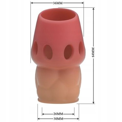 Nakładka na członka Pretty Love Oscar pogrubiająca | silikon TPE