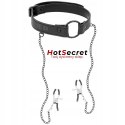 Obroża z klipsami Fetish Submissive łańcuszki regulowana