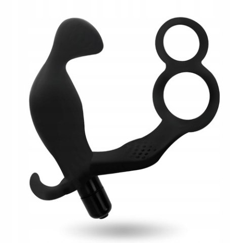 PODWÓJNY MASAŻER PROSTATY Z WIBRACJAMI SILIKONOWY 10 CM