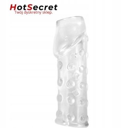 PRZEZROCZYSTA NAKŁADKA STYMULUJĄCA SILIKONOWA Z WYPUSTKAMI