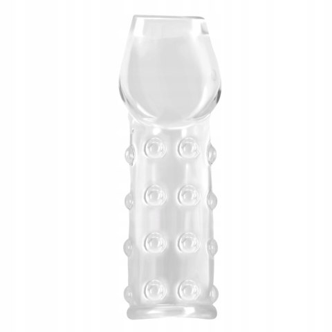 PRZEZROCZYSTA NAKŁADKA STYMULUJĄCA SILIKONOWA Z WYPUSTKAMI