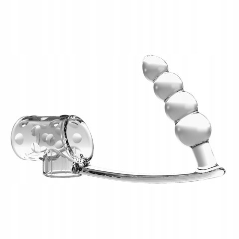 PRZEZROCZYSTY PIERŚCIEŃ EREKCYJNY Z KORKIEM ANALNYM