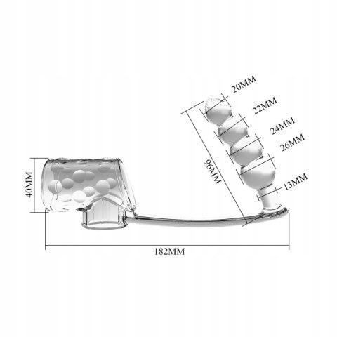 PRZEZROCZYSTY PIERŚCIEŃ EREKCYJNY Z KORKIEM ANALNYM