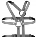 Pas na ciało BDSM Fetish harness bondage regulowany czarny erotyczny