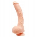 Realistyczne duże dildo z jądrami 27 cm Baile Skin - miękkie, przyssawka