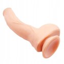 Realistyczne duże dildo z jądrami 27 cm Baile Skin - miękkie, przyssawka