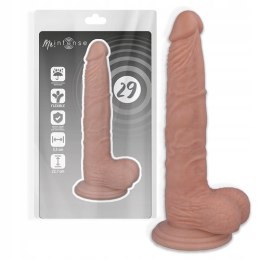 Realistyczny duży dildo 22,7 cm z jądrami i przyssawką - elastyczne TPE