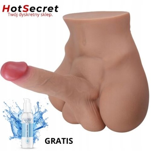 Realistyczny masturbator męski 3D z regulowanym członkiem i teksturą TPE