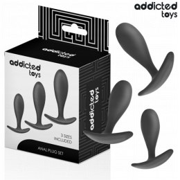 Zestaw 3 silikonowych korków analnych Addicted Toys Anal Plug Set