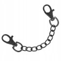 Kajdanki BDSM Fetish Submissive z łańcuchem regulowane czarne premium