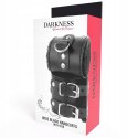 Kajdanki BDSM z futerkiem DARKNESS - szerokie, regulowane, premium