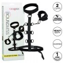 Obroża z systemem pasów BDSM - collar body restraint regulowany premium