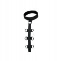 Obroża z systemem pasów BDSM - collar body restraint regulowany premium