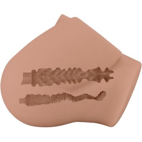 Realistyczny masturbator silikonowy |2 kanały |wibracje |pilot |Crazy Bull