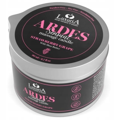 ŚWIECA DO MASAŻU LUXURIA ARDES STRAWBERRY GRAPE ZAPACHOWA