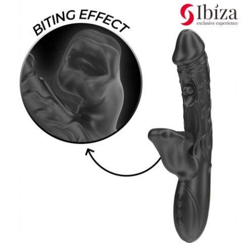 Wibrator oscylująco-gryzący Ibiza | 3 silniki | silikon | USB | wodoodporny