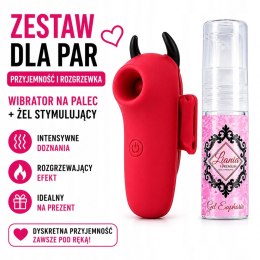 ZESTAW DLA PAR WIBRATOR NA PALEC + ŻEL STYMULUJĄCY HIT PREZENT